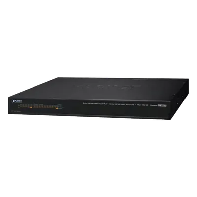 Switch AV Profesional / 24 Puertos PoE Gigabit / 8 PoE++ 95W / 16 PoE+ 32W / 4 SFP 10G / 480W / Sin Ventilador