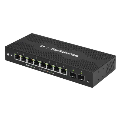 EdgeSwitch 10X Administrable de 8 Puertos Gigabit PoE Pasivo 24VDC + 2 Puertos SFP