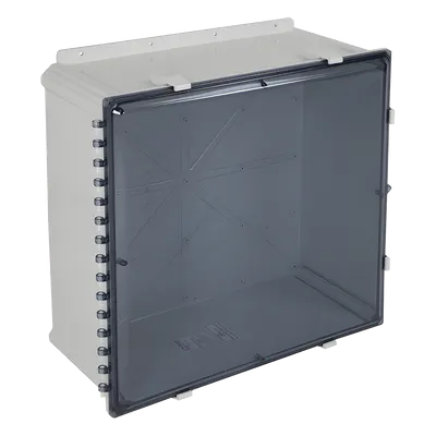 Caja de Policarbonato / Puerta Tintada / 24x24x10 pulgadas (2x2x0.83 pies) / IP66 / UL/cUL Interior-Exterior