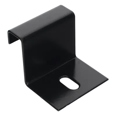 Grapa de Fijación para Escalera Tubular / 1.5" de Peralte / 12" de Ancho / Acero al Carbón / Pintura Epóxica Negra