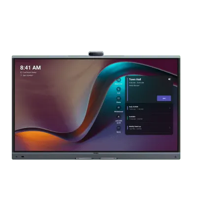 Centro de Colaboración Inteligente / Pantalla Táctil 4K UHD / Triple Cámara 50 MP / Zoom Híbrido 16x / Audio AI 12 m (39.4 ft) / Android 13 / Microsoft Teams y Zoom Rooms