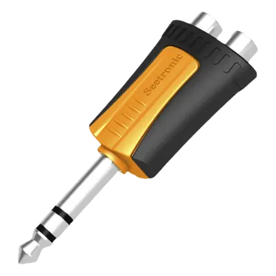 Adaptador de audio SEETRONIC MP3-2RF, plug estéreo a 2 RCA
