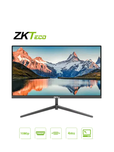 ZKTECO ZD222KA - Monitor LED Full HD de 22 pulgadas / Resolución 1920 x 1080 / Retroiluminación DLED / 1 Entrada de video HDMI y 1 VGA / Ángulo de Visión Horizontal 178° /  Soporte VESA / Incluye Cable HDMI / Ideal para hogar y oficina