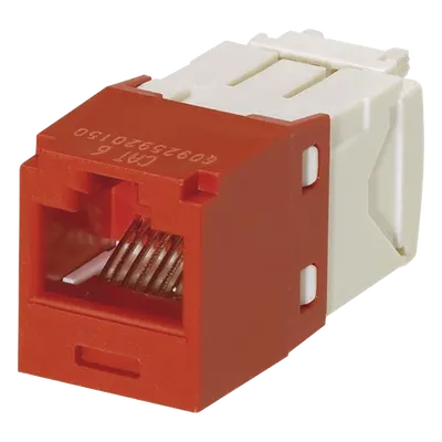 Jack RJ45 PANDUIT CJ688TGRD Cat 6 rojo sin herramienta de impacto