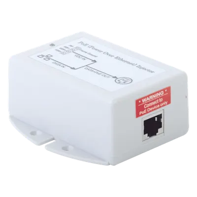 Inyector POE para Aplicación Solar, Entrada 9-36 Vcc, Salida Pasivo en 24 Vcc 10/100/1000 Mbps, Hasta 19 Watts