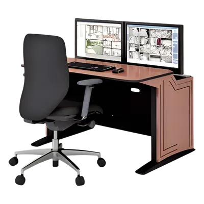 Estación de Monitoreo Ergonómica / 48" (1.2 m) / Diseño Modular / Poste Triple Altura / Gestión de Cables