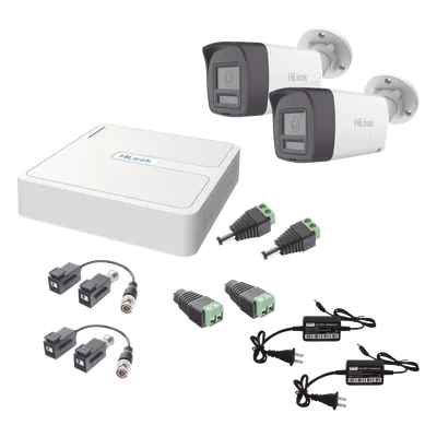 Kit de videovigilancia HiLook HL-1080P-2B-TWA con 2 cámaras