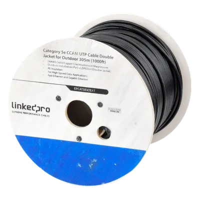 Cable UTP Cat5e LINKEDPRO EP-CAT-5E-V2-EXT para exterior, 305 m