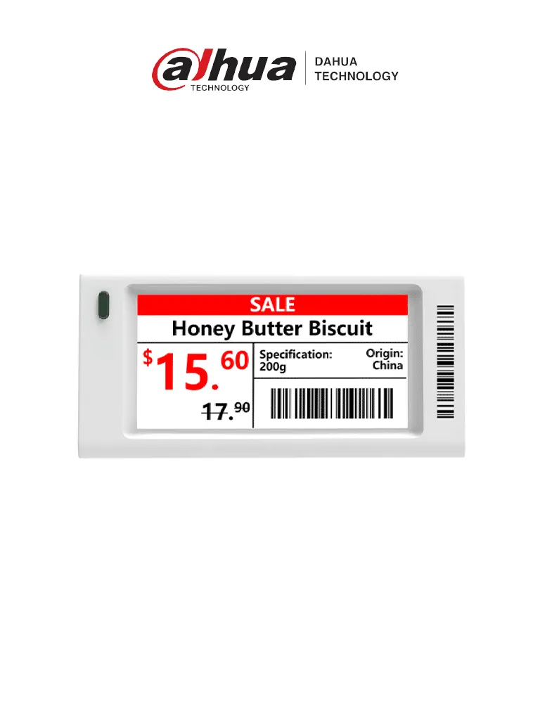 DAHUA DHIESLE026A - Etiqueta Electrónica Inteligente ESL 2.66" para Retail / Colores: Negro, Blanco y Rojo