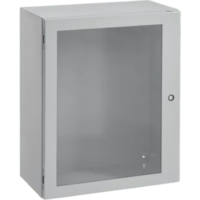 Gabinete Concept con Puerta de Ventana / 508 x 508 x 203 mm (20 x 20 x 8 in) / NEMA 4/12 / IP66 / Acero Gris Claro RAL 7035