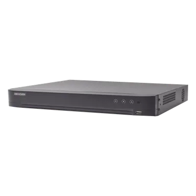 DVR 8 Canales TurboHD + 8 Canales IP / 8 Megapixel (4K) / Acusense (Evita Falsas Alarmas) / Audio por Coaxitron / 1 Bahía de Disco Duro / 8 Entradas de Alarma / 4 Salidad de Alarma / H.265+ 