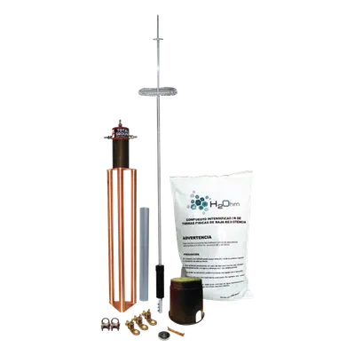 Kit de pararrayos TOTAL GROUND KIT-DIPOLO-T con mástil de 1.2 m