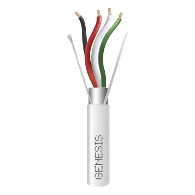 Cable para alarma GENESIS 2204-1101 blindado 4x22 AWG, 305 m