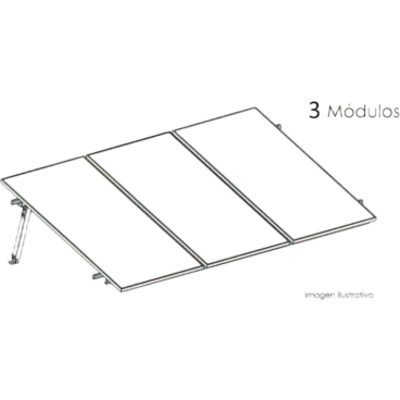 Estructura fotovoltaica BASEL KITBASEL1X3 para losa plana, 1x3
