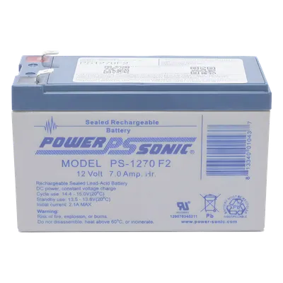 Batería de respaldo POWER SONIC PS-1270-F2 AGM de 12 V y 7 Ah