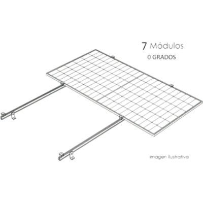 Sistema de montaje solar BASEL KITBASEL1X7A0 para techo plano