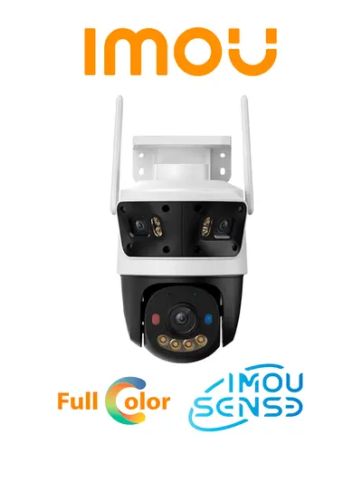 IMOU Cruiser Triple 11MP (IPC-S7UN-11M0WED ) - Camara IP PT Triple Wifi Smart Color 11MP con 2 lentes Fijos de 3 Megapixeles + Lente PT 5 Megapixeles / Dual SD 512GB c/u / Disuasión Activa / Audio Bidireccional