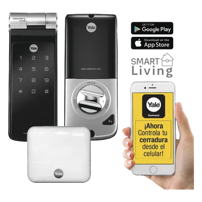 Kit de Hub con Cerradura Inteligente / Código PIN / Biometría / Control Smartphone / WiFi / Hasta 16 Dispositivos