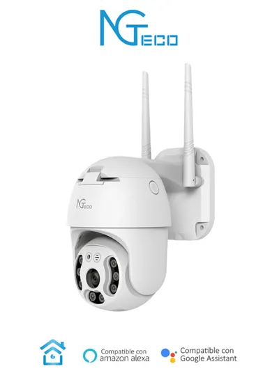 Cámara PTZ WiFi ZKTeco NG-C4200 de 3 MP con audio bidireccional