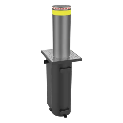 Bolardo Hidráulico / Diámetro 275 mm / Elevación 600 mm / Resistencia Impacto 300,000 J / 120 Ciclos/Hora / Bomba Italiana Integrada