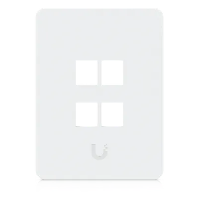 Placa Keystone UBIQUITI UACC-WP-KEYSTONE-V-4P de 4 puertos, paquete de 4