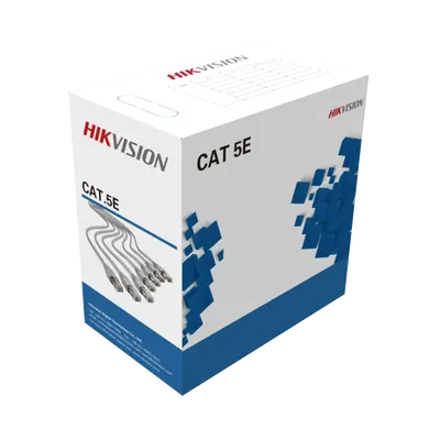 Bobina de Cable UTP 305 Metros (1000 Pies) / Cat5E (25 AWG) / Color Gris / PVC (CMX) / Uso en Interior / 100% Cobre / Aplicaciones de CCTV y Redes de Datos