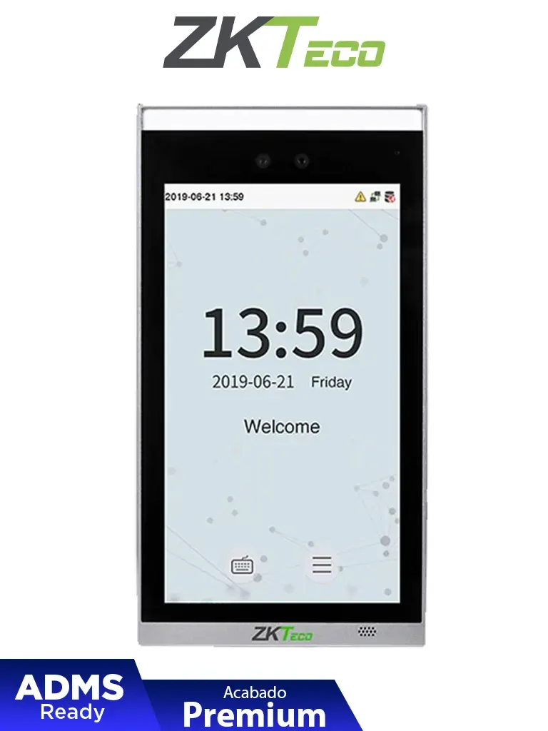 Terminal de acceso facial ZKTeco FaceDepot-7BL con pantalla de 7 pulgadas