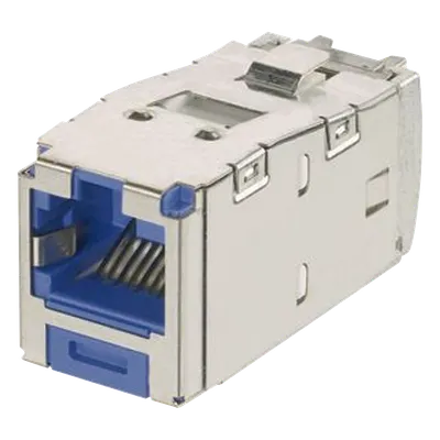 Jack RJ45 blindado Panduit CJSK6X88TGBU categoría 6A azul