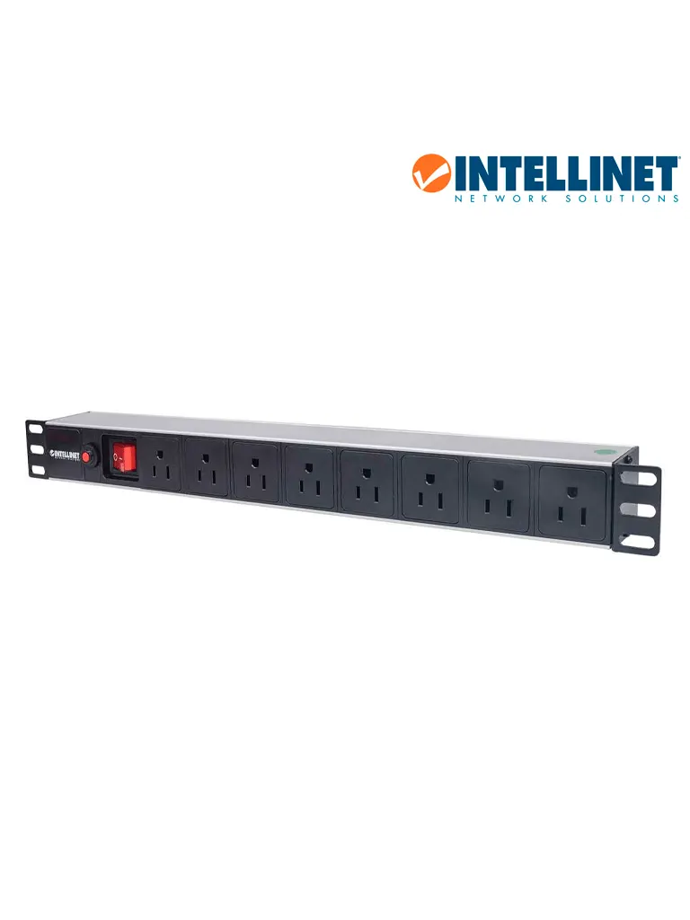 PDU para rack INTELLINET 713993 de 8 contactos con protección