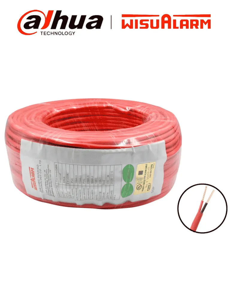 Cable para Alarmas de Incendio DAHUA 2X18AWG-U - 305 metros de alta resistencia