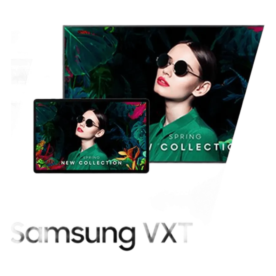 Licencia CMS Samsung VXT-P para gestionar contenido en una pantalla