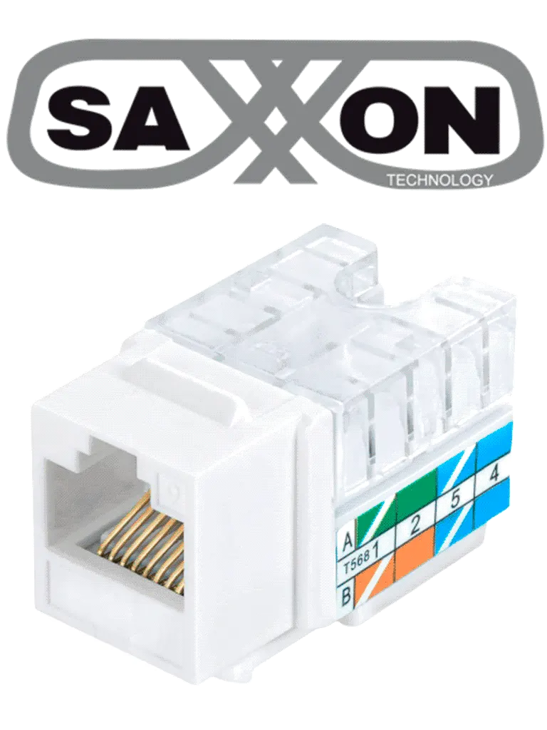 Jack Keystone SAXXON M265-C5 WHITE RJ45 Cat 5e para cable UTP