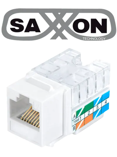 Jack Keystone SAXXON M265-C5 WHITE RJ45 Cat 5e para cable UTP