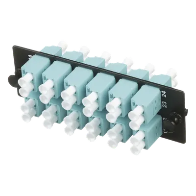Placa acopladora de fibra Panduit FAP12WAQDLCZ, 12 LC dúplex