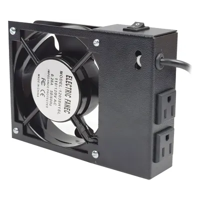 Ventilador para Gabinete de Pared / 110 VCA / 38 CFM / 2 Tomas de Corriente / 171x41x127 mm / 6.7x1.6x5.0 pulgadas