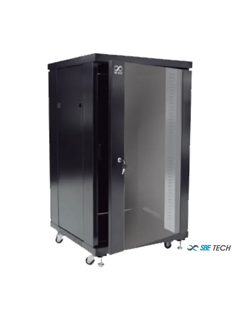 SBE TECH - SBE-GNL26URPC Gabinete de piso 26UR, 60 cm de ancho y 80 cm de profundidad