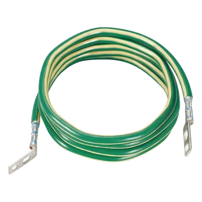Jumper para Aterrizaje de Equipos / 6 AWG (16 mm²) / Terminal 45° y Recta / 240' (6.1 m) / Verde/Amarillo