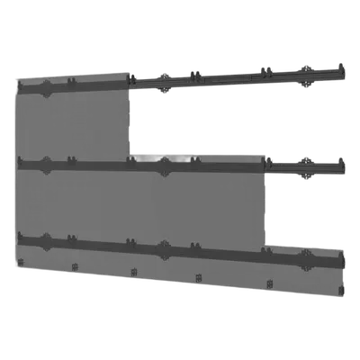 Sistema de Montaje para Videowall LED / 5x5 Paneles / Carga 284.1 kg (625 lb) / Ajuste de Precisión Dual / Aluminio Anodizado / Hasta 135" 3.05 x 1.69 m (10 x 5.5 ft)