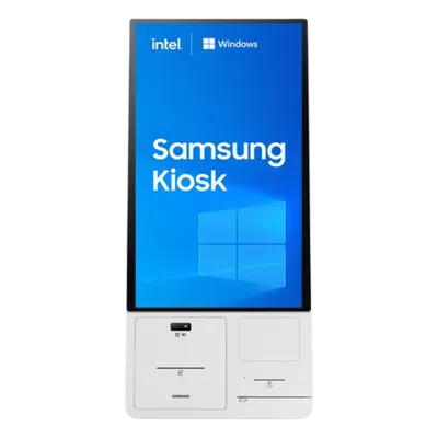 Kiosco Interactivo / 24" Full HD / Touch Antibacterial / Windows IoT / Intel Core i3 / Wi-Fi / Dockable con Impresora Térmica