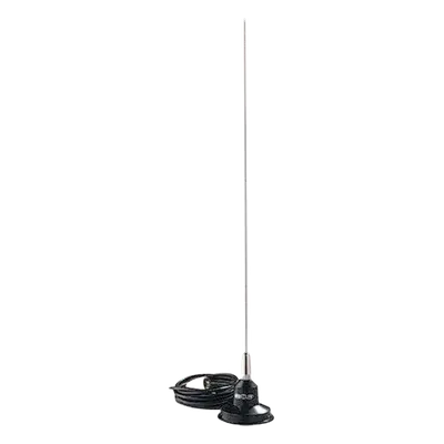 Antena Móvil VHF / 148-174 MHz / Ganancia 3.4 dB / 100 W / Onda 5/8 / 124 cm / Cable RG-58U 4.5 m (14.8 ft) / BNC Macho