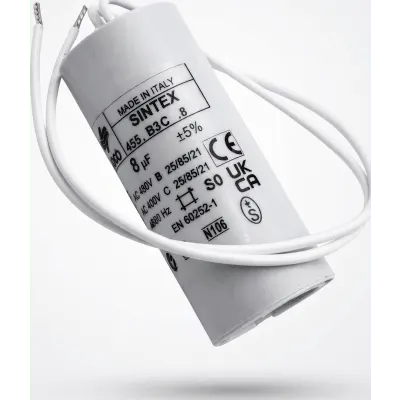 Capacitor de Arranque / 8 µF / 400 V / Con Cables / Para Barrera Serie 615