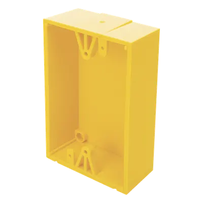 Caja de Montaje Superficial STI KIT-71100A-Y, Policarbonato Resistente y Perfil Bajo