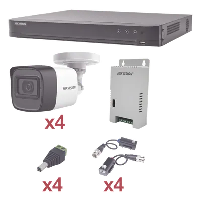 Kit de videovigilancia Hikvision KH1080P4BW con 4 cámaras 1080p
