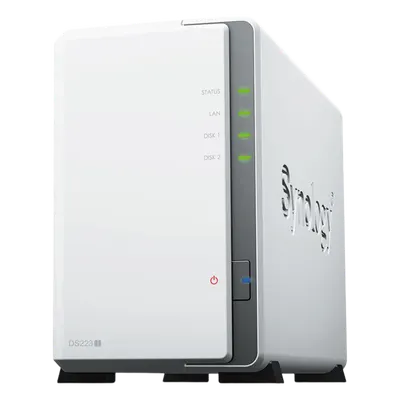NAS Synology DS223j de 2 bahías con RAID y gestión remota