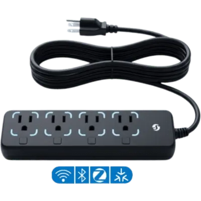 Regleta Inteligente / 4 Tomas Individuales / Wi-Fi Bluetooth Zigbee Matter / Medición Individual / 3680 W / 12 A por Toma / IP20