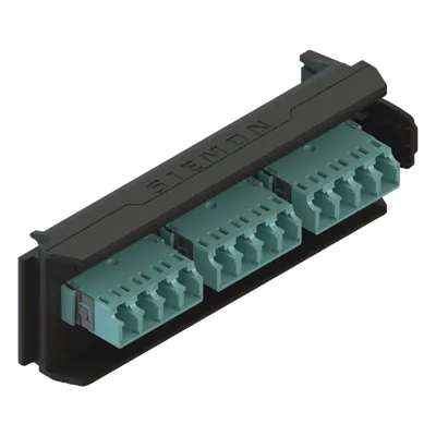 Placa acopladora SIEMON LightVerse LVA12-LCQ-BC-A para 12 fibras multimodo