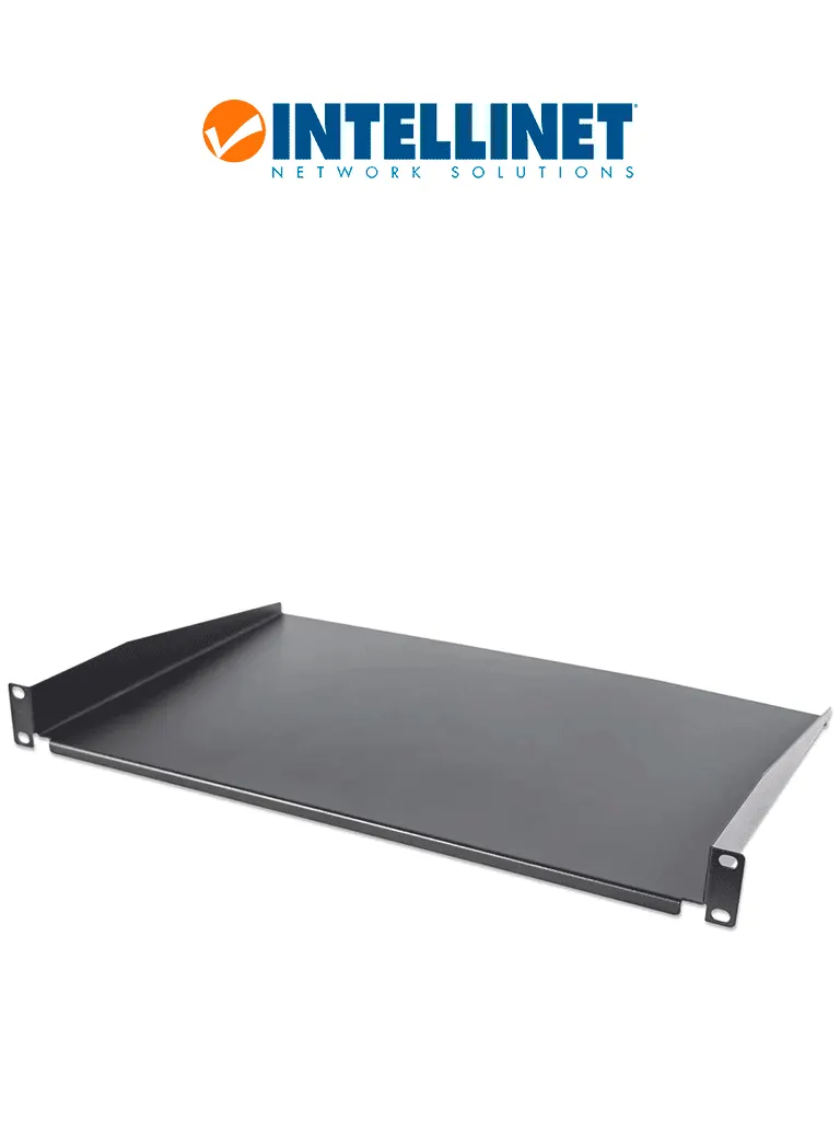 INTELLINET 715072 - Charola fija Cantilever de 19", 1U, 300 mm de profundidad, no ventilada, color negro