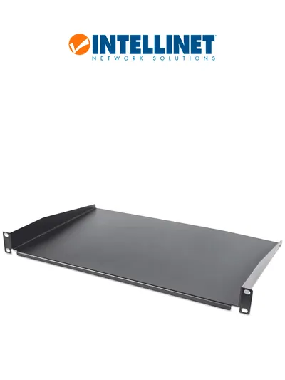 INTELLINET 715072 - Charola fija Cantilever de 19", 1U, 300 mm de profundidad, no ventilada, color negro