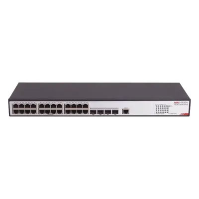 Switch administrable Hikvision DS-3E2728-HI-24T4X de 24 puertos Gigabit