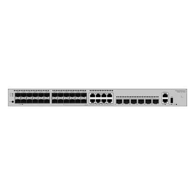 Switch Core Capa 3 / 24 Puertos 1GE SFP / 8 Puertos Combo 10/100/1000 Mbps / 4 Puertos 10GE SFP+ Uplink / 2 Puertos 10GE SFP+ Stack / 176 Gbps / 132 Mpps